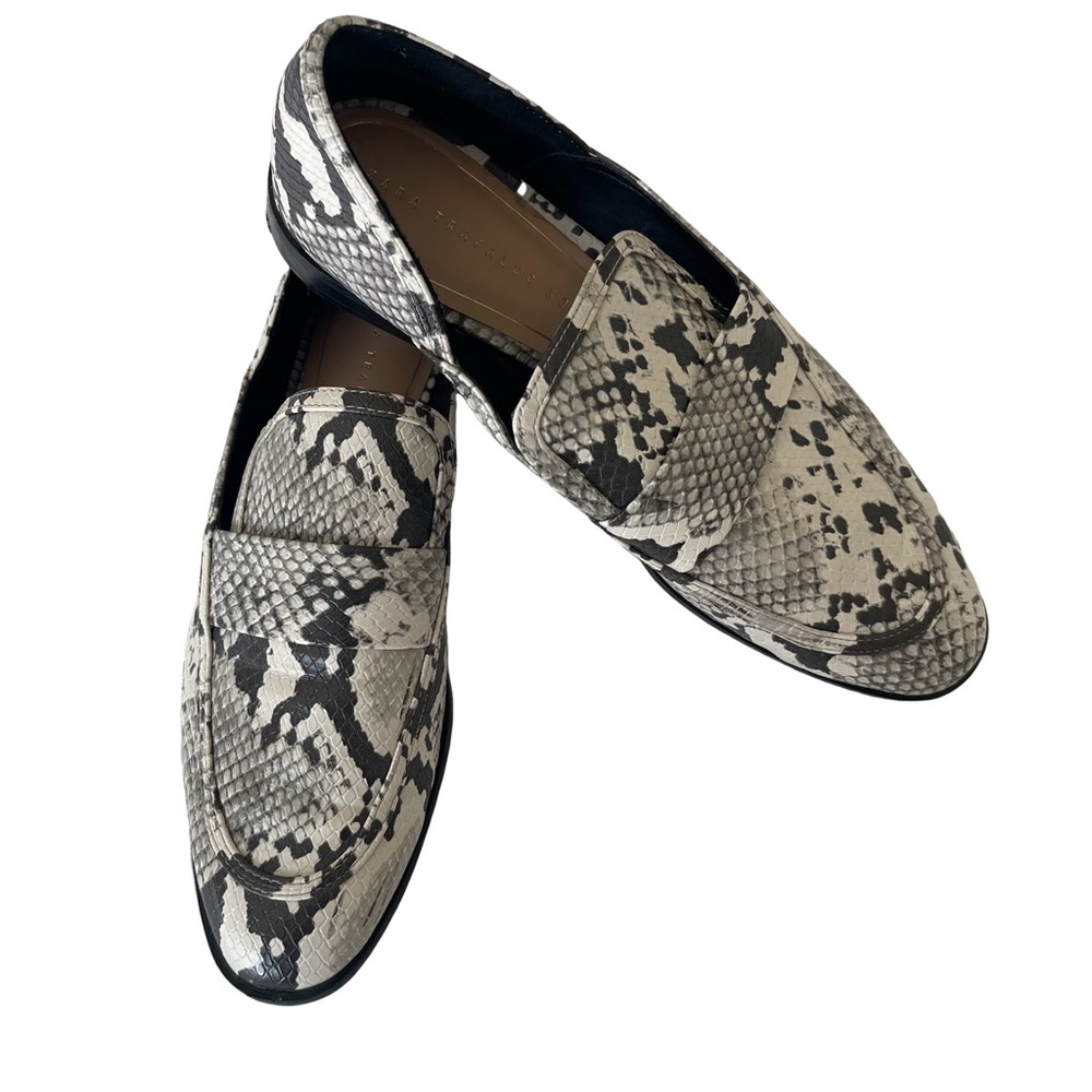 ZARA Trafaluc Faux Leather Snake Embossed Loafer Slip Ons. Size EU 39 US…
